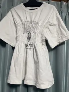 【一度のみの着用】KBF シャーリングデザイン Tシャツ ホワイトのサムネイル