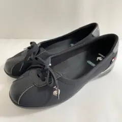 試着のみ✨ルコックスポルティフ パンプススニーカー 24.5cm ブラックのサムネイル