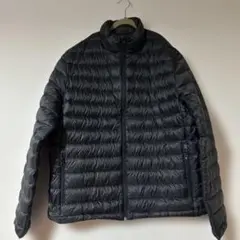 H&M 黒ブラックライトダウンジャケット　軽量　UK L