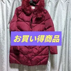 大きなサイズ　 ダウン八分丈コート フード付き