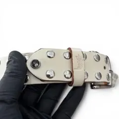 STUSSY 8 Ball Studded Belt White L/XL⁠ - メルカリ