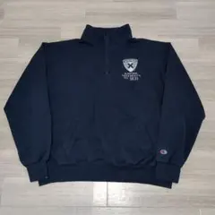 チャンピオン ハーフジップ ネイビー XXL スウェット
