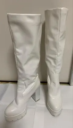 厚底ロングブーツ　サイズ39　白
