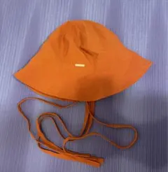 カオリノモリ オレンジ ハット　おしゃれ　紐付