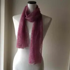 キラキララメ ストール ピンク