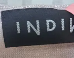 【クリーニング済】INDIVI ピンク ラメ入り長袖ボレロ