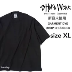 【シャカウェア】新品 ガーメントダイ ドロップショルダーTシャツ ブラック XL