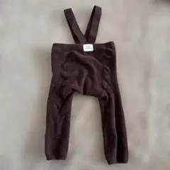 Funny Lazybones ブラウン サスペンダー ベビータイツ レギンス