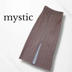 mystic/ミスティック/スリットロングスカート/ブラウン/F