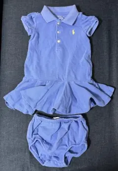 ラルフローレン　半袖ポロワンピース　ブルマセット 9M