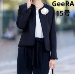 美品　GeeRA　ジーラ　ツイードジャケット4点パンツセットアップスーツ　15号