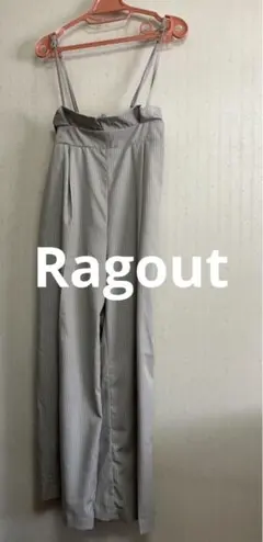 Ragout ラグアウト ストライプ ワイドパンツ サロペット Mサイズのサムネイル