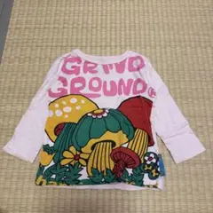 GRAND GROUND キノコプリント長袖Tシャツ　Size 90のサムネイル