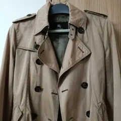 バーバリーブラックレーベル　グレー トレンチコート ダブルブレスト バーバリーブラックレーベル グレー トレンチコート ダブル