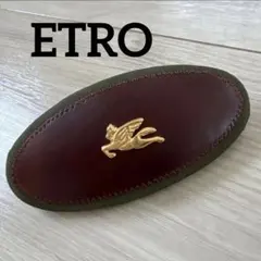 ETRO エトロ ペガサスモチーフ ヘアピン バレッタ カーキのサムネイル