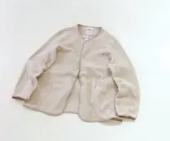 フリースカーディガン ノーカラージャケット