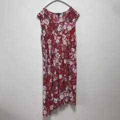 【Sami & Jo】サミアンドジョー　花柄 ノースリーブワンピース XL