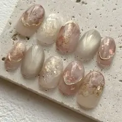 ニュアンスネイルチップNo.55 ミラーネイル　マグネットネイル　インクネイル