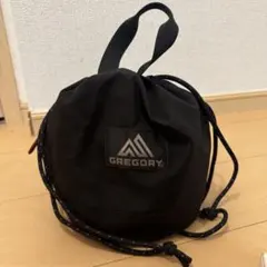 GREGORY グレゴリー 巾着型 ショルダーバッグ ブラック