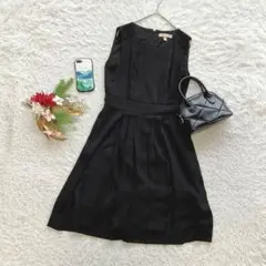 バナナリパブリック ワンピース ひざ丈 XS 黒 大人フェミニン フォーマル