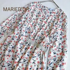 MARIED’OR マリードール 長袖 ワンピース 花柄 サイドプリーツ 切替えのサムネイル