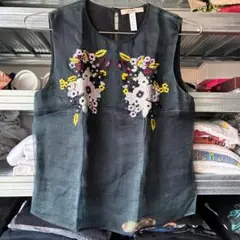 Erdem 花柄刺繍ノースリーブ