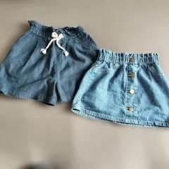 GU デニムショートパンツ 110サイズ