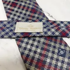 Vivienne Westwood ネクタイ オーブ チェック 総柄 ブルー