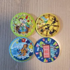 ディズニー刺繍缶バッジ4個セット　トイ・ストーリー　ピーター・パン
