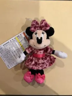 お値下げ不可　ミニー　ヒョウ柄　ピンク　ぬいぐるみチャーム