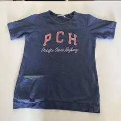 PCHロゴ入りネイビーTシャツ Fサイズのサムネイル