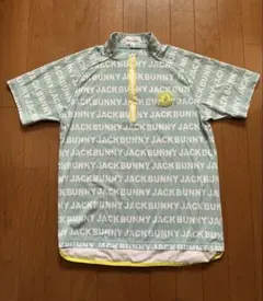Jack Bunny! ジャックバニーハーフジップロゴ文字ストライプ半袖シャツ5