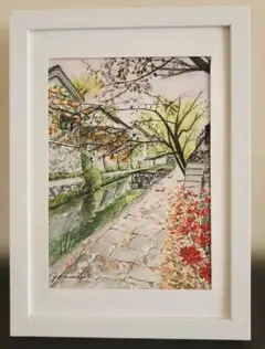 ロシア サンクトペテルブルク バンコフスキー橋 水彩画 風景画