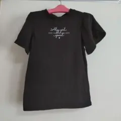 ALGYプリント Tシャツ 黒 160cm