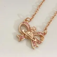 Vivienne Westwood｜リボンオーブネックレス/ピンクゴールド