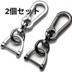 カラビナ　キーホルダー　Dリング　取り外し可能　落下防止　鍵　2個セット