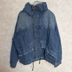 junglestorm 古着 フード付き デニムジャケット