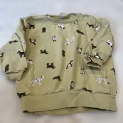 petit main キッズ トレーナー 犬柄 100