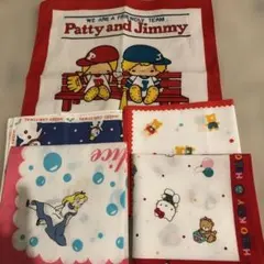 昭和レトロ　サンリオ　パティ&ジミー　キティ　など　ハンカチのサムネイル