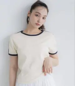 coca コカ　スムースコンパクトリンガーTシャツ