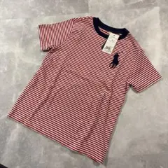 ポロ・ラルフ・ローレン 半袖Tシャツ 7サイズ 赤白ストライプ