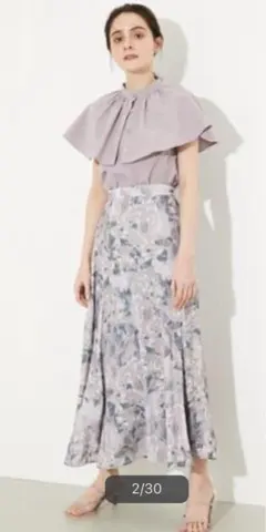 リエンダ　アシンメトリーデザイン フラワーロングスカート　スナイデル　エイミー