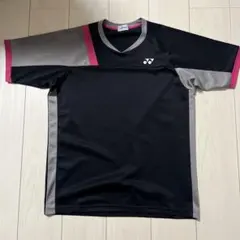 YONEX バドミントン用シャツ 黒/グレー/ピンク