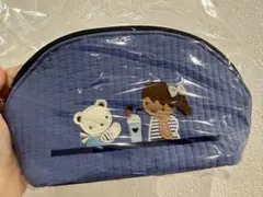 ファミリア ピオヌンナル キルティング ポーチ ブルー 新品未開封