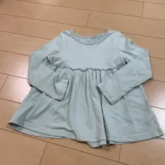 くすんだエメラルドグリーン　長袖　カットソー