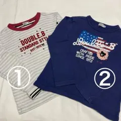 ☆ミキハウス　ダブルb☆ ロンＴ　2枚セット　130cm