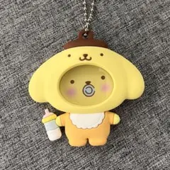 ♡サンリオ＊フォトバッジ付きマスコット　ベビーポムポムプリン♡