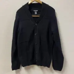 カーディガン　H&M ブラック/ボーダー風　K258283