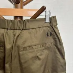 【FRED PERRY】オリーブ ワイドパンツsize10【新品未使用タグ付き】