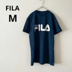 フィラ▶スポーツTシャツ M 紺 半袖 ロゴプリント